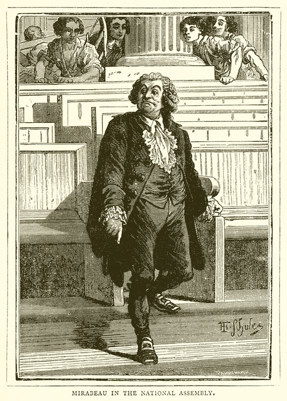 Mirabeau in the National Assembly by English School