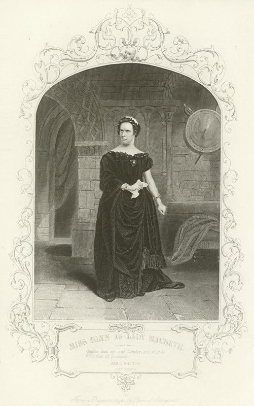 Miss Glynn as Lady Macbeth by English School