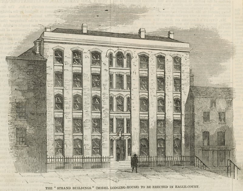 Model Lodging Houses in Eagle Court by English School