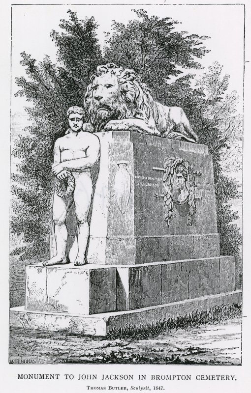Monument to John Jackson in Brompton Cemetery by English School