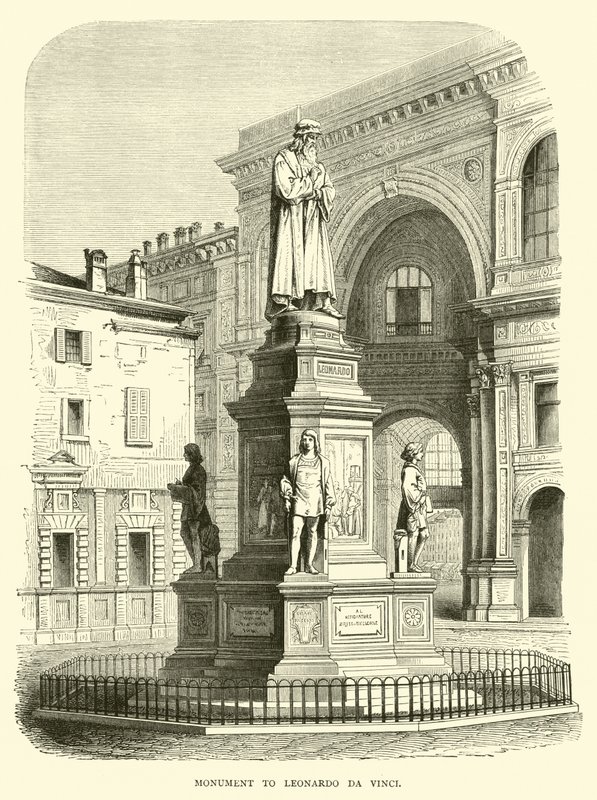 Monument to Leonardo da Vinci by English School