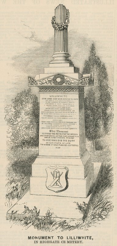 Monument to Lilliwhite by English School