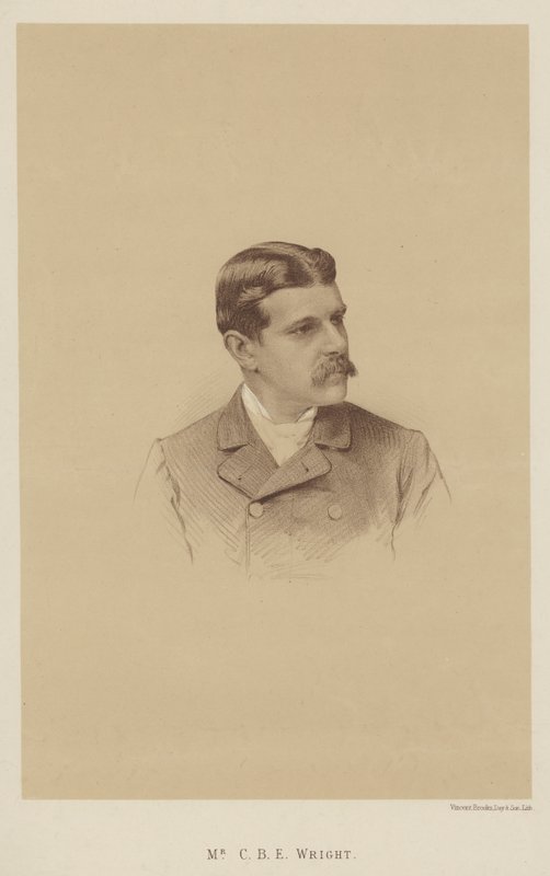 Mr C B E Wright (litho) by English School