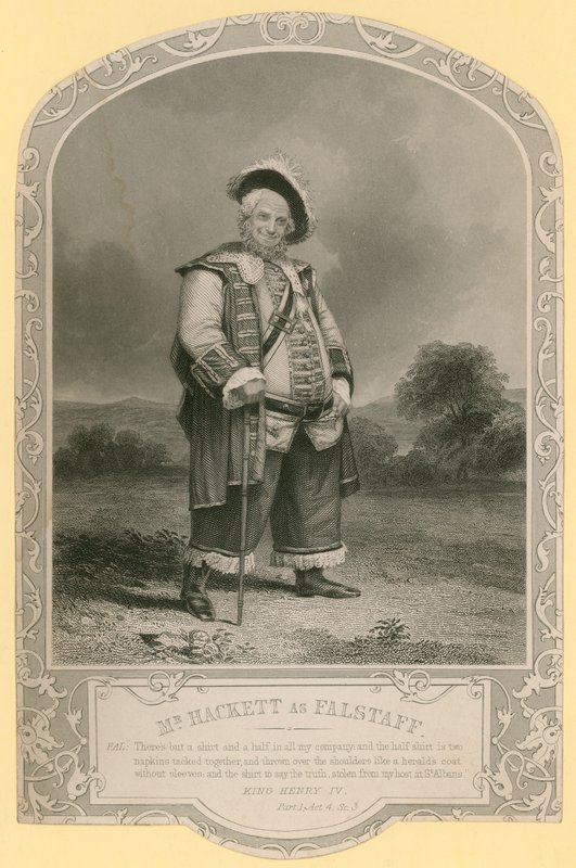 Mr Hackett as Falstaff by English School