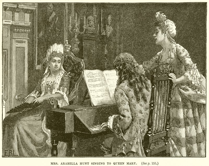 Mrs. Arabella Hunt Singing to Queen Mary by English School