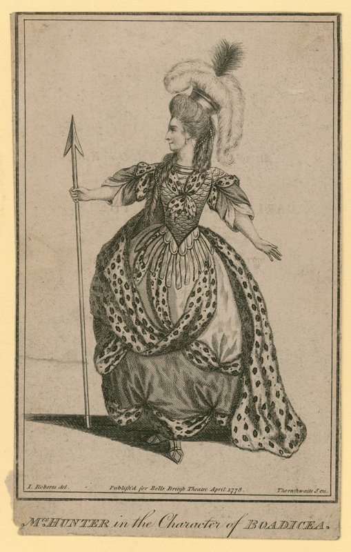 Mrs Hunter in the character of Boadicea by English School