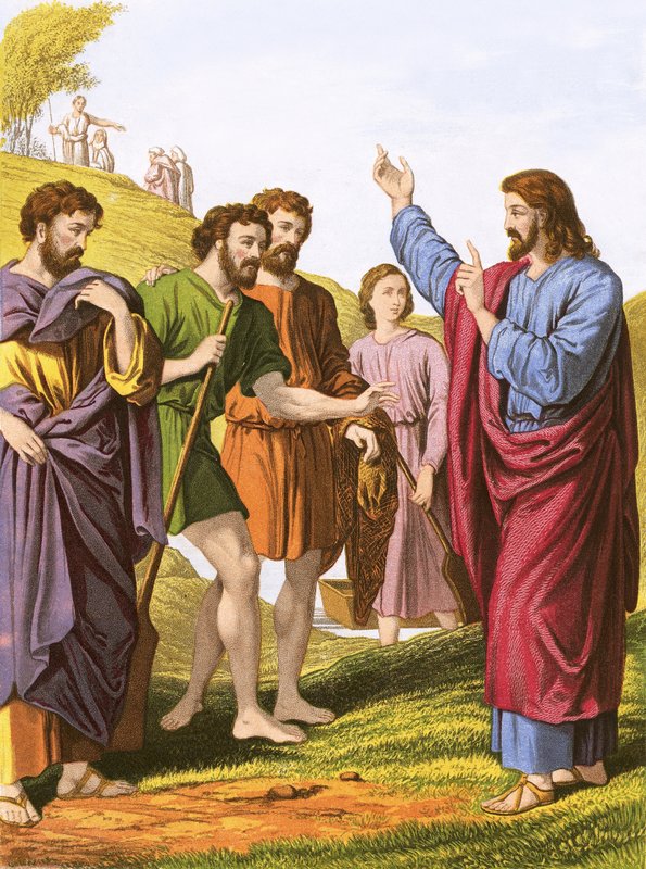 Nathanael coming to Jesus by English School