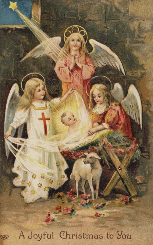 Nativity Scene with Angels by English School