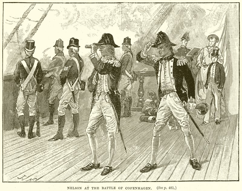 Nelson at the Battle of Copenhagen by English School