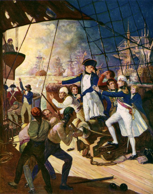 Nelson at the Battle of the Nile by English School
