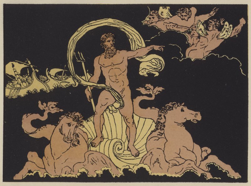 Neptune stilling the waves by English School