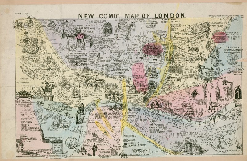 New Comic Map of London by English School
