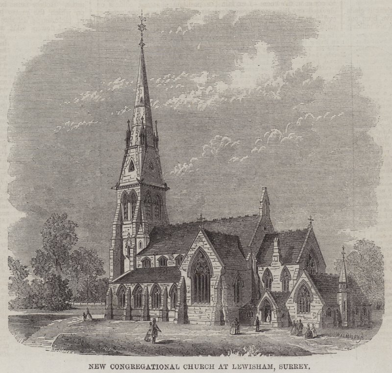 New Congregational Church at Lewisham, Surrey by English School