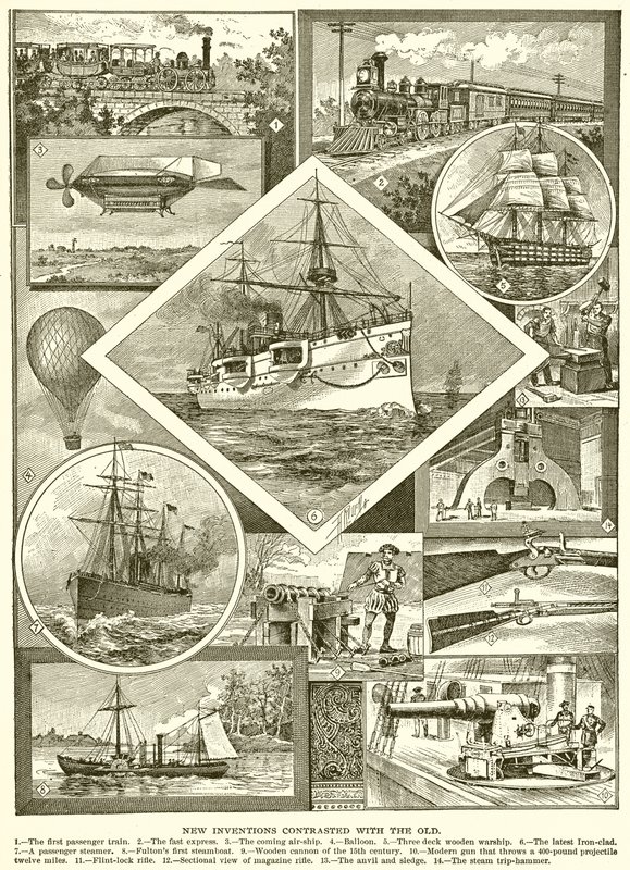 New Inventions Contrasted with the Old by English School