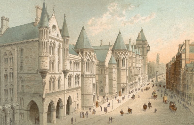 New Law Courts--Fleet Street by English School