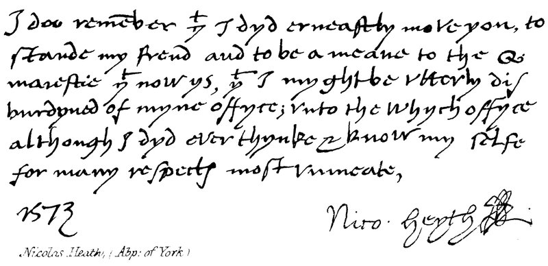 Nicolas Heath, Archbishop of York by English School
