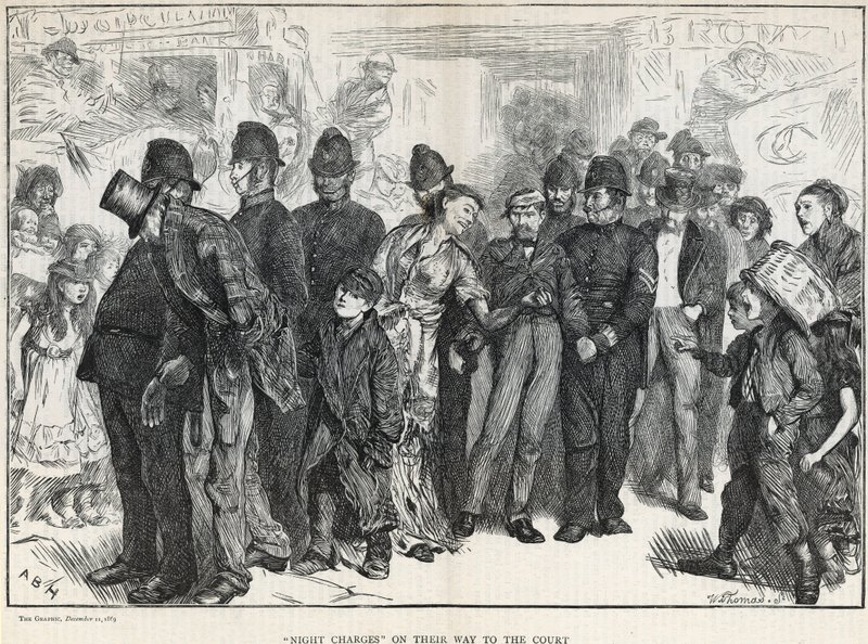 Night Charges on Their Way to Court by English School