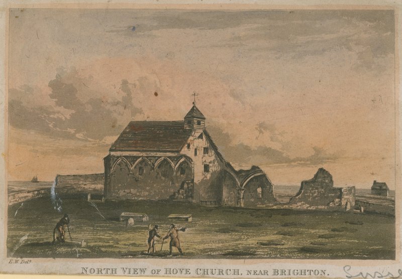 North View of Hove Church by English School