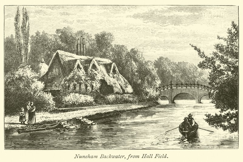 Nuneham Backwater, from Hall Field by English School