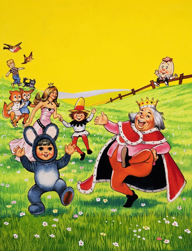 Nursery characters dancing by English School
