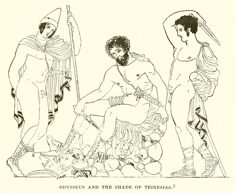 Odysseus and the Shade of Teiresias by English School