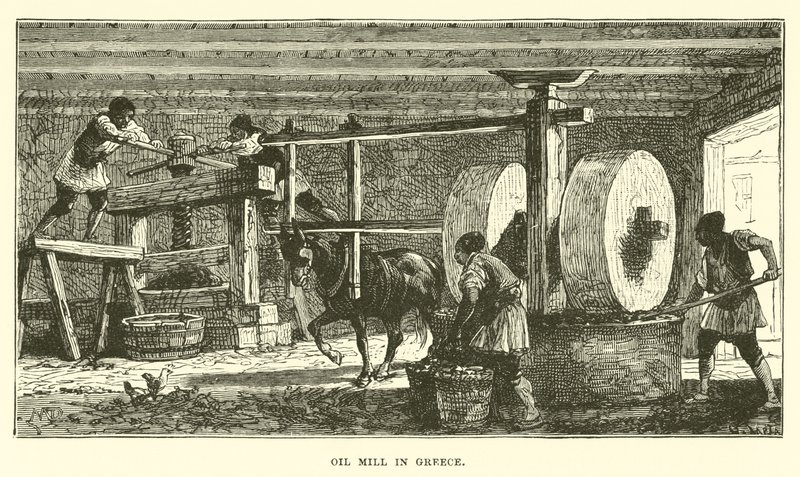 Oil Mill in Greece by English School