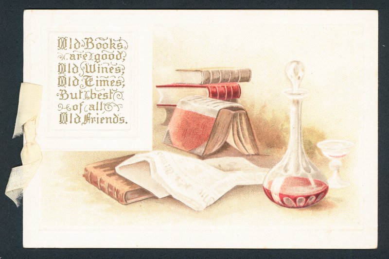 Old Books and Wine Carafe by English School