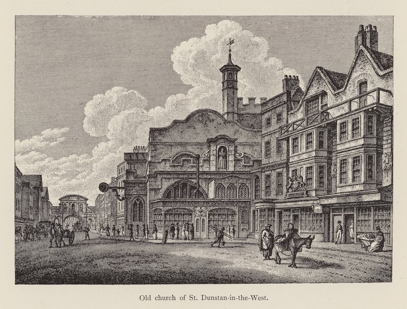 Old Church of St Dunstan-in-the-West by English School