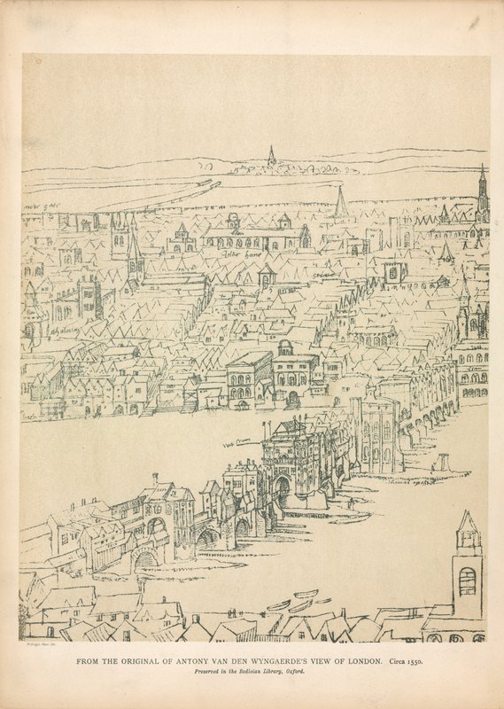 Old London Bridge by English School