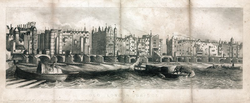 Old London Bridge by English School