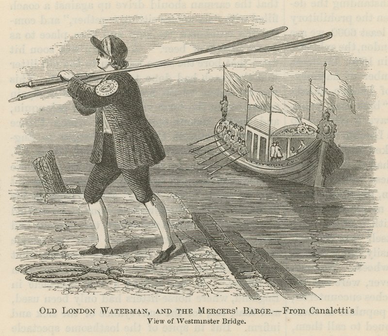 Old London Waterman by English School
