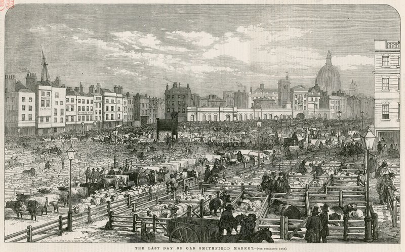 Old Smithfield Market by English School