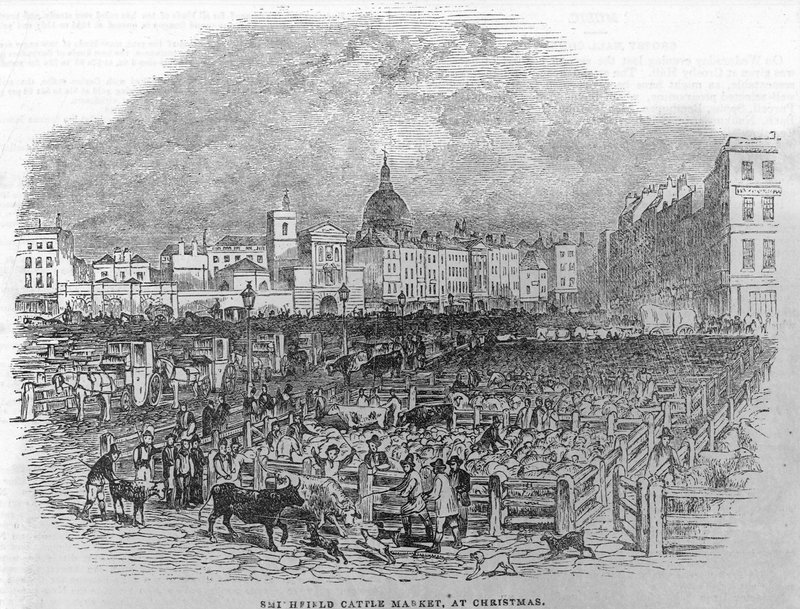 Old Smithfield Market by English School