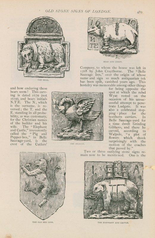 Old Stone Signs of London by English School