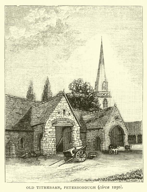 Old Tithebarn, Peterborough, circa 1250 by English School