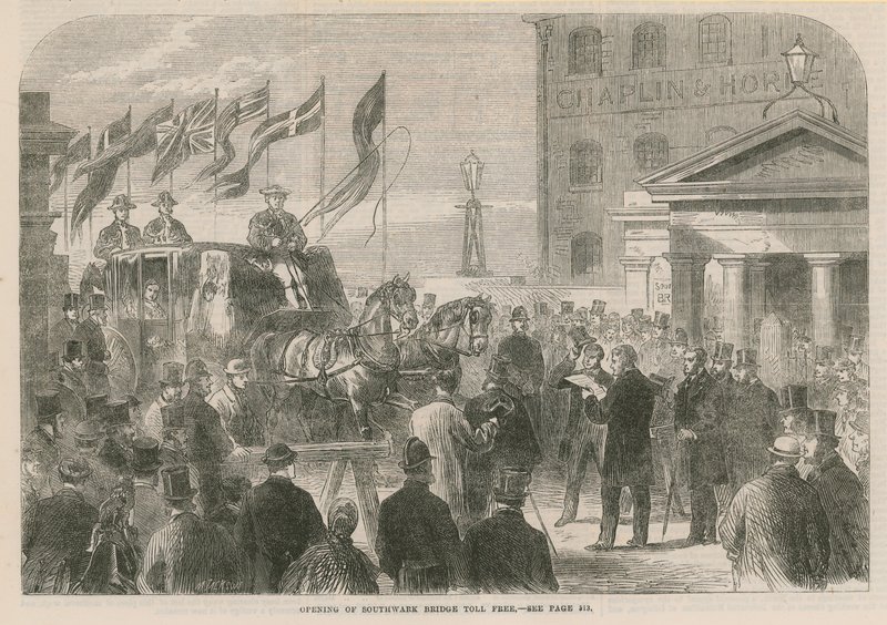 Opening of the Southwark Bridge Toll Free by English School