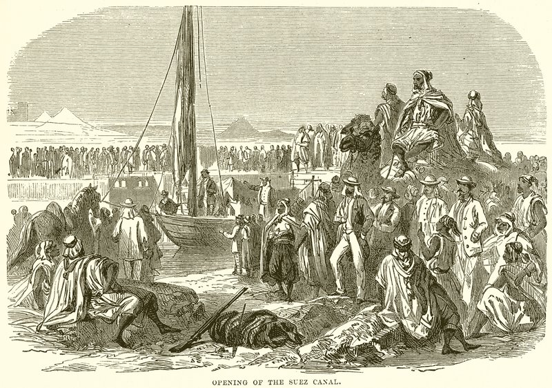 Opening of the Suez Canal by English School