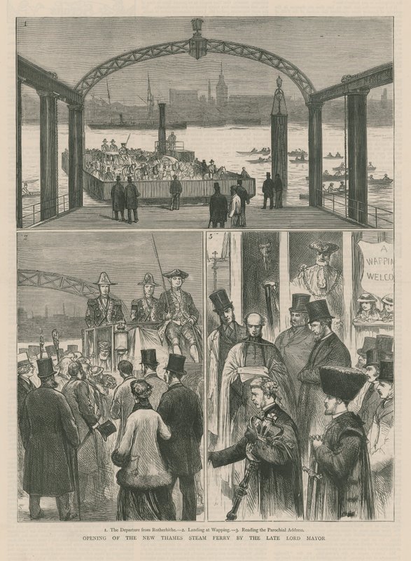 Opening of the New Thames Steam Ferry by English School