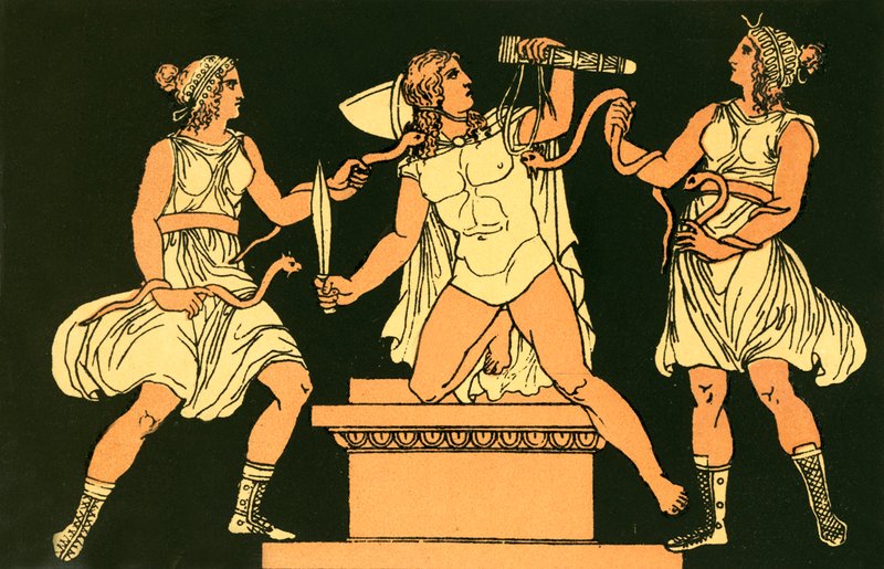 Orestes and the Furies by English School