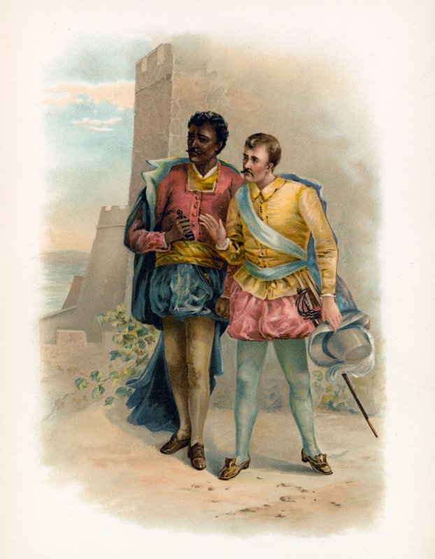 Othello and Iago by English School
