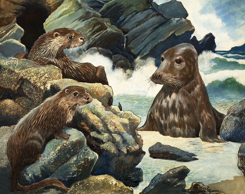 Otters and Walrus by English School