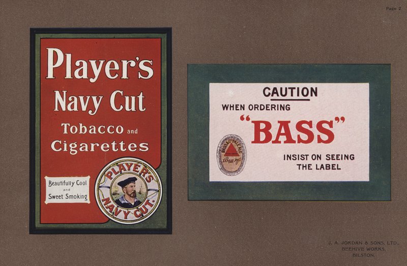 Page from Jordans Enamelled Signs by English School