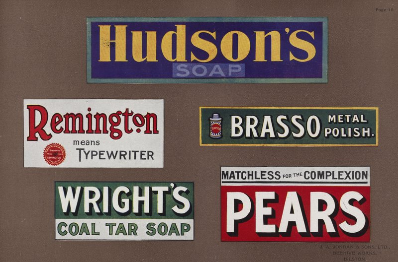 Page from Jordans Enamelled Signs by English School