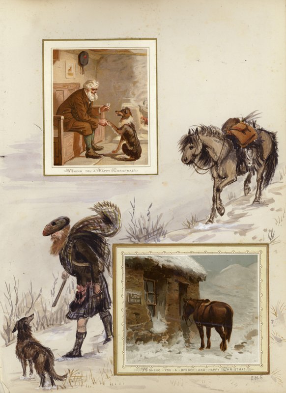 Page from late Victorian scrapbook by English School