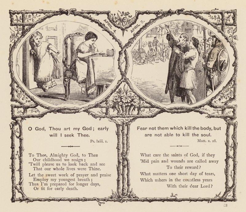 Page from the Children’s Daily Bread by English School