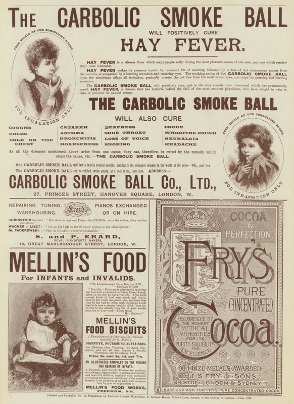 Page of Advertisements by English School