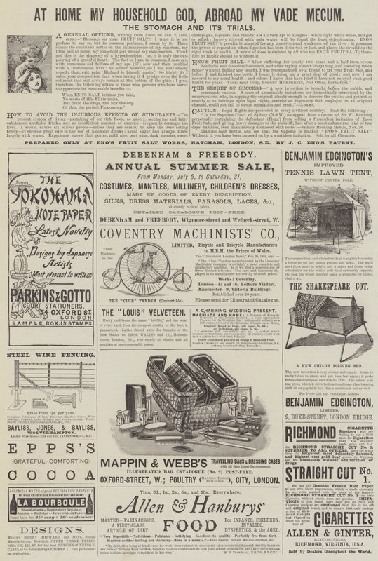 Page of Advertisements by English School