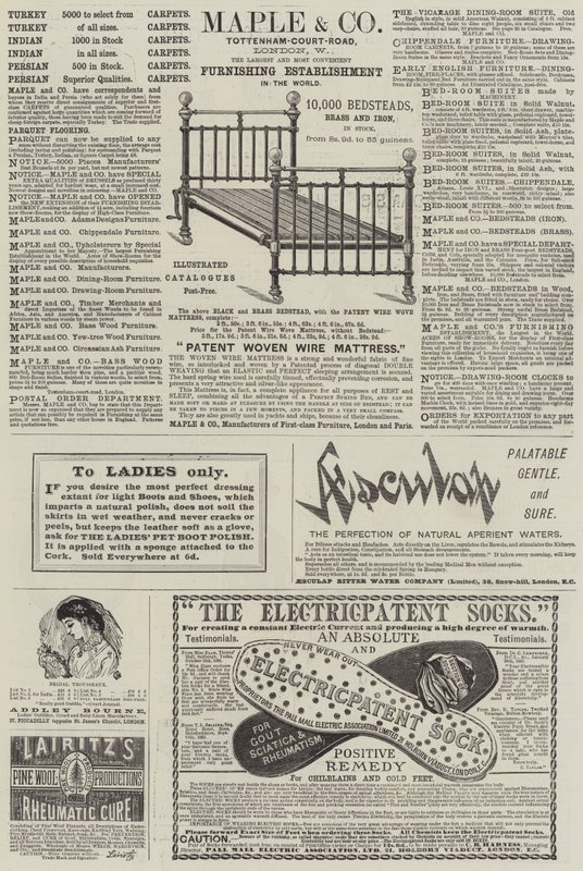 Page of Advertisements by English School