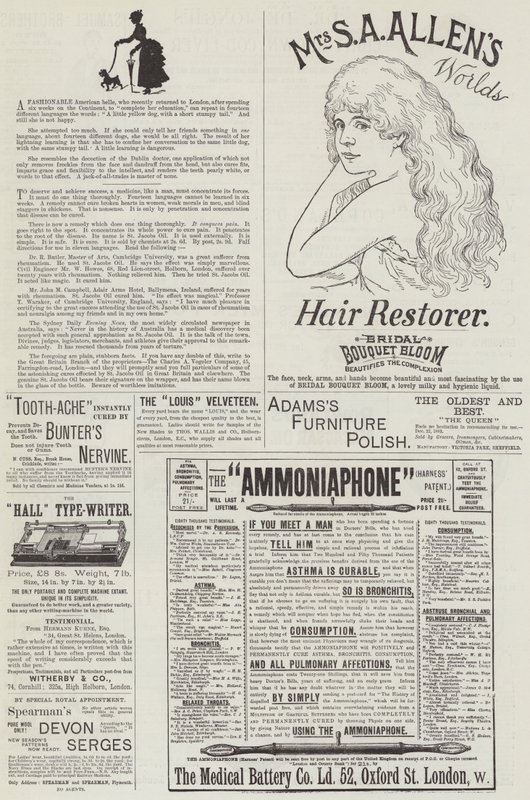 Page of Advertisements by English School