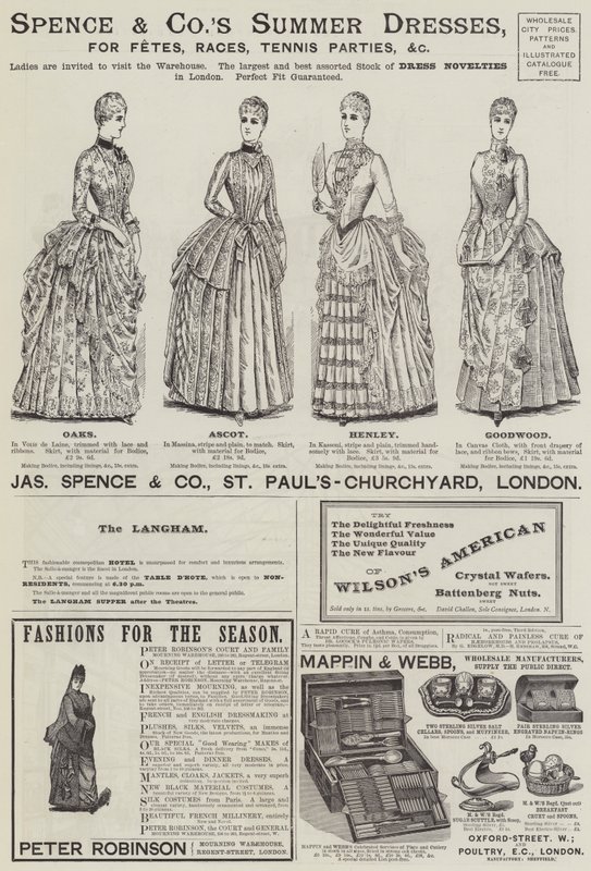 Page of Advertisements by English School